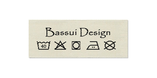 Design template for Care Labels BASSUI, 25 mm (1″)