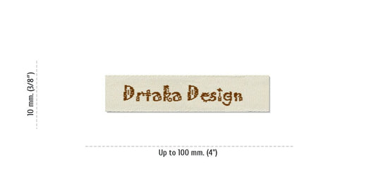 Sizes for Easy Labels DRTAKA, 10 mm. (3/8″)