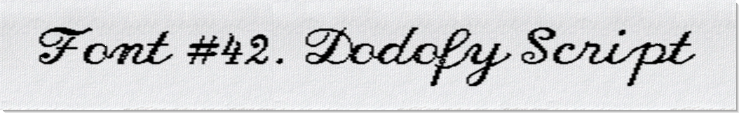 Dodofy Custom Labels Font Style #42 Dodofy Script, 15mm
