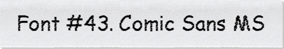 Dodofy Custom Labels Font Style #43 Comic Sans MS, 15mm
