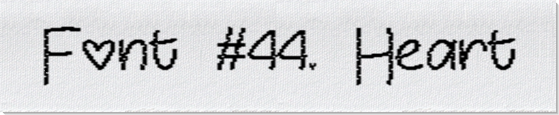Dodofy Custom Labels Font Style #44 Heart, 15mm