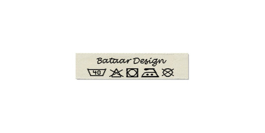 Design template for Care Labels BATAAR, 10 mm. (3/8″)