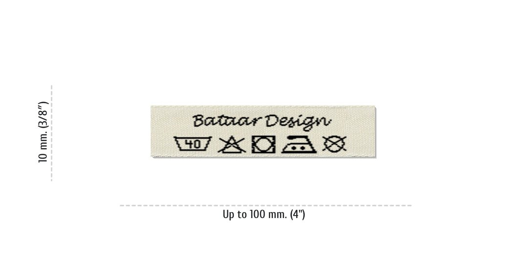 Size for Care Labels BATAAR, 10 mm. (3/8″)