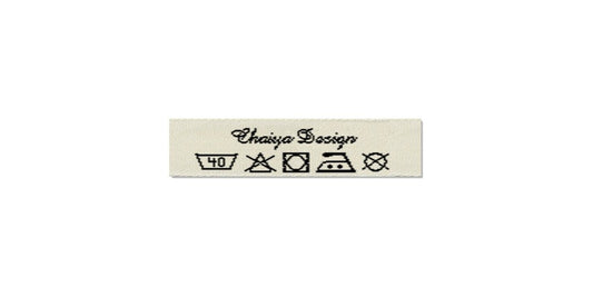 Design template for Care Labels CHAIYA, 10 mm. (3/8″)