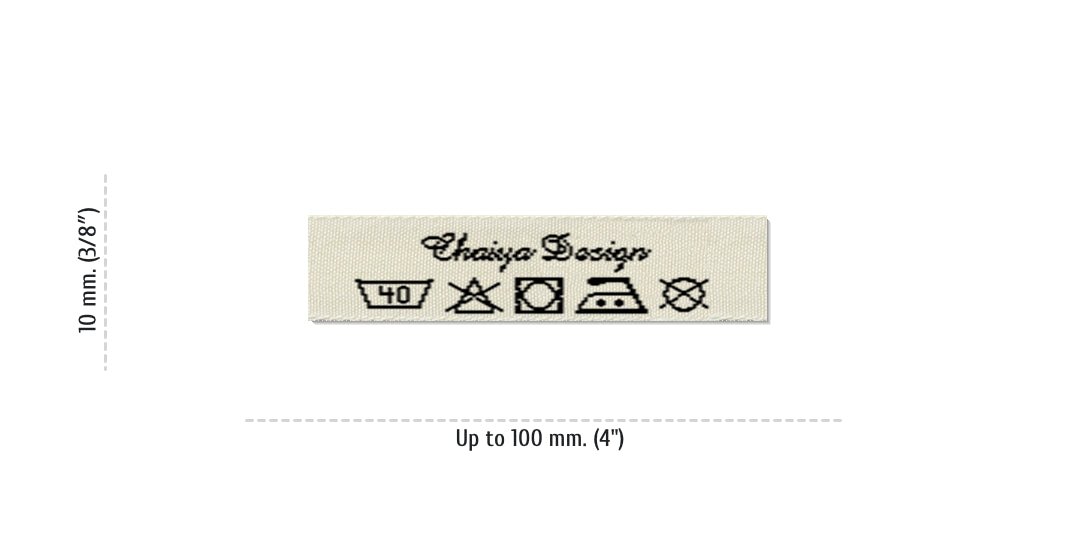 Sizes for Care Labels CHAIYA, 10 mm. (3/8″)
