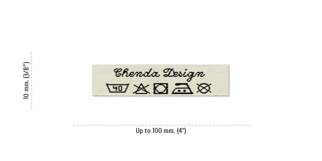 Size for Care Labels CHENDA, 10 mm. (3/8″)