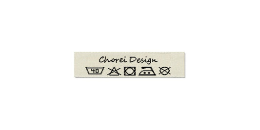 Design template for Care Labels CHOREI, 10 mm. (3/8″)