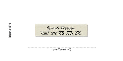 Sizes for Care Labels CHOREI, 10 mm. (3/8″)