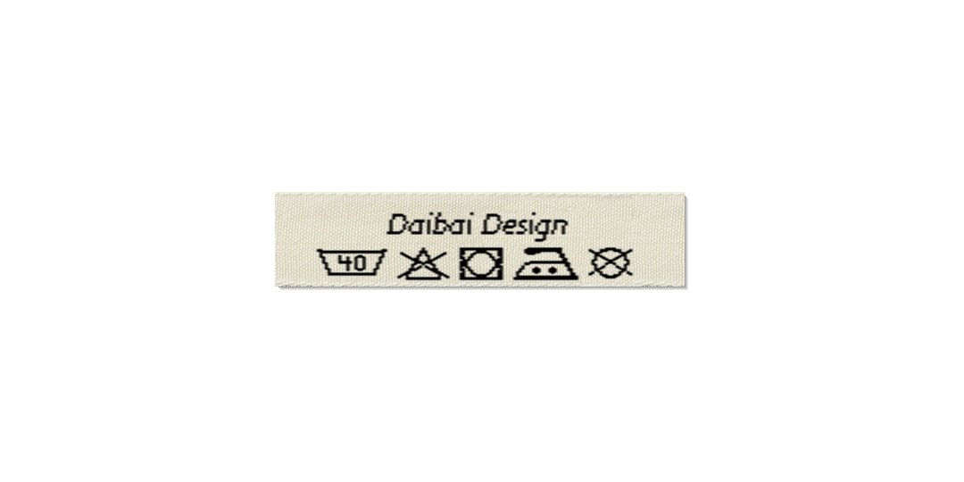 Design template for Care Labels DAIBAI, 10 mm. (3/8″)