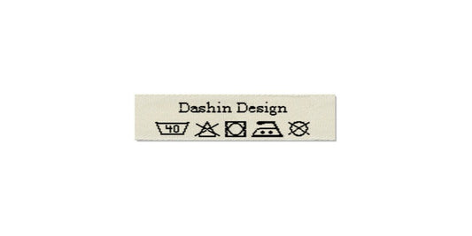 Design template for Care Labels DASHIN, 10 mm. (3/8″)
