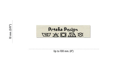 Sizes for Care Labels DRTAKA, 10 mm. (3/8″)