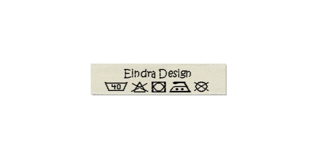 Design template for Care Labels EINDRA, 10 mm. (3/8″)