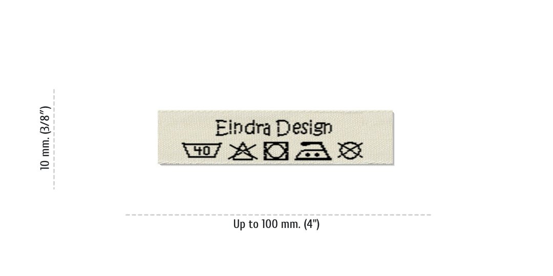 Size for Care Labels EINDRA, 10 mm. (3/8″)