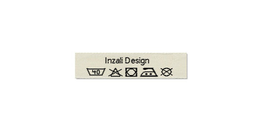 Design template for Care Labels INZALI, 10 mm. (3/8″)