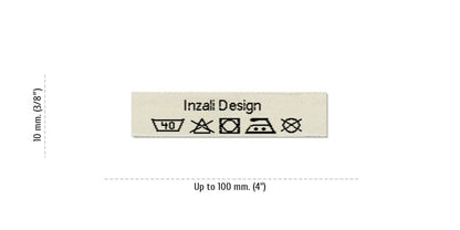 Size for Care Labels INZALI, 10 mm. (3/8″)
