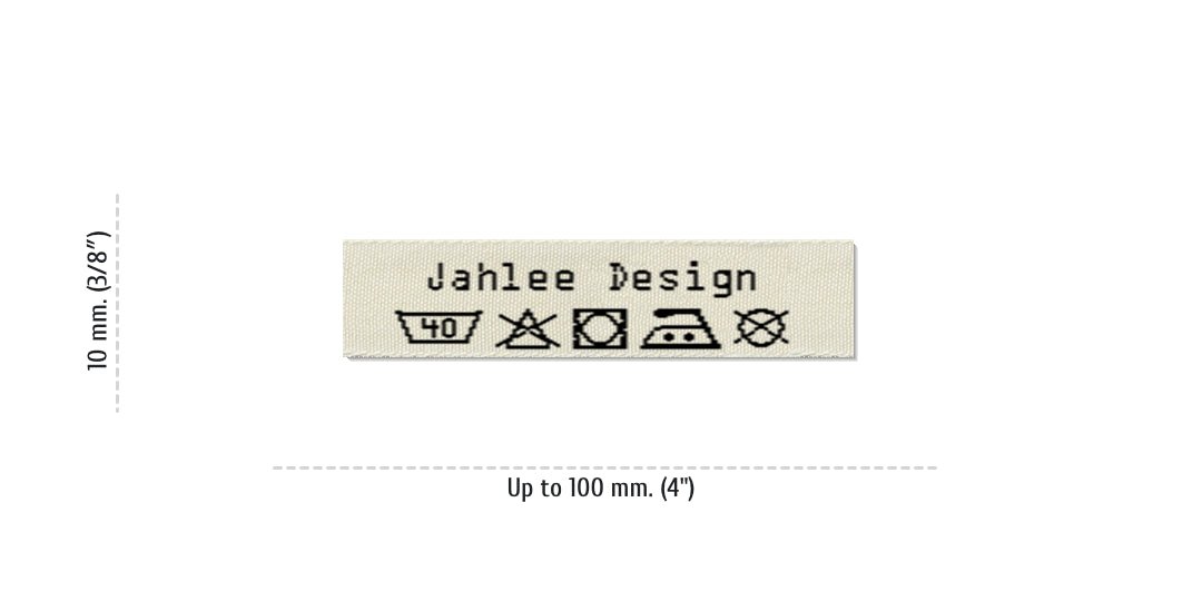 Size for Care Labels JAHLEE, 10 mm. (3/8″)