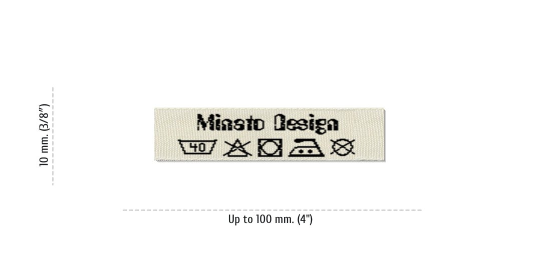 Size for Care Labels MINATO, 10 mm. (3/8″)