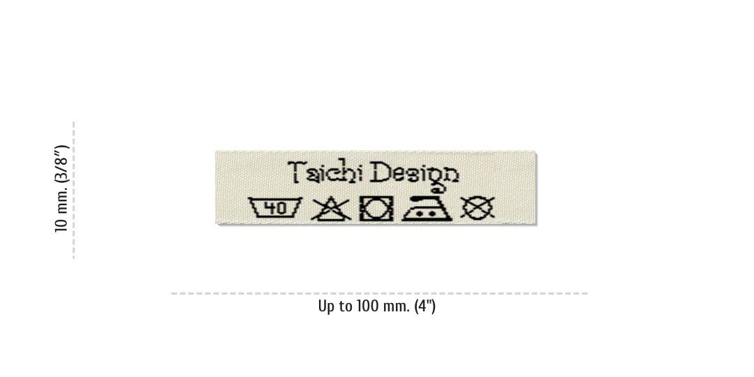 Size for Care Labels TAICHI, 10 mm. (3/8″)