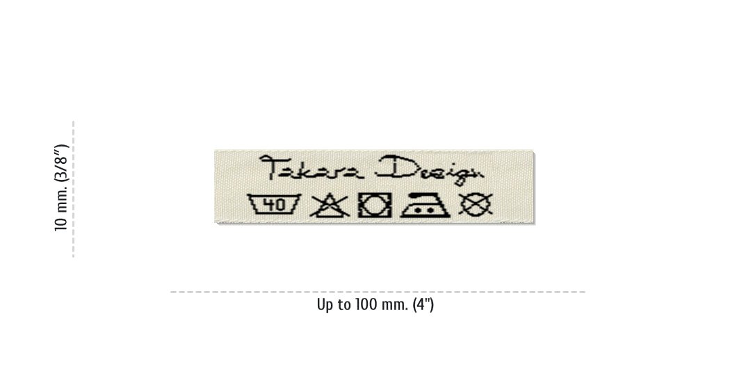 Size for Care Labels TAKARA, 10 mm. (3/8″)