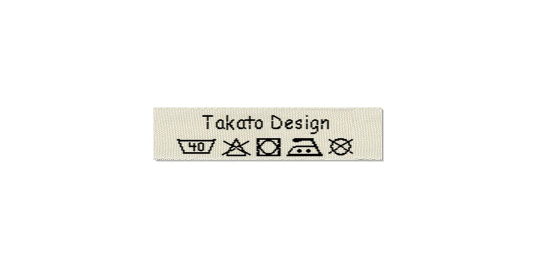 Design template for Care Labels TAKATO, 10 mm. (3/8″)