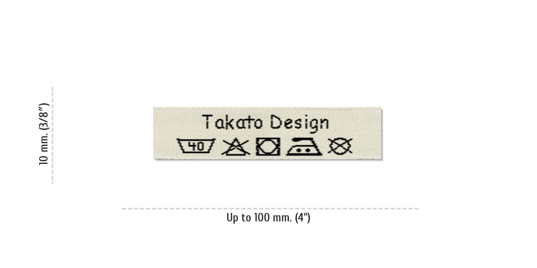 Size for Care Labels TAKATO, 10 mm. (3/8″)