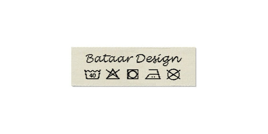 Design template for Care Labels BATAAR, 15 mm. (5/8″)
