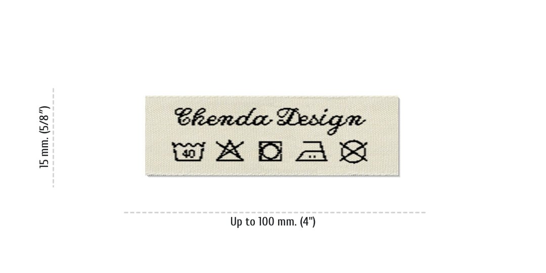 Size for Care Labels CHENDA, 15 mm. (5/8″)