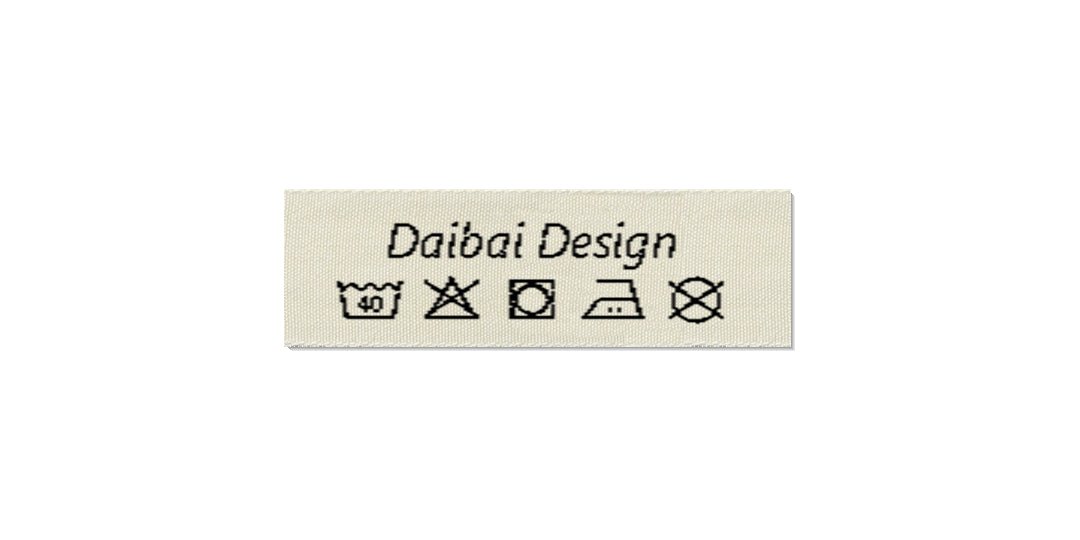 Design template for Care Labels DAIBAI, 15 mm. (5/8″)