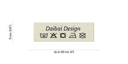 Sizes for Care Labels DAIBAI, 15 mm. (5/8″)