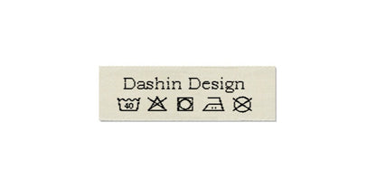 Design template for Care Labels DASHIN, 15 mm. (5/8″)