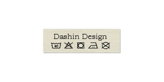 Design template for Care Labels DASHIN, 15 mm. (5/8″)