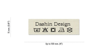 Sizes for Care Labels DASHIN, 15 mm. (5/8″)