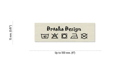 Sizes for Care Labels DRTAKA, 15 mm. (5/8″)