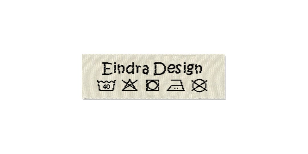 Design template for Care Labels EINDRA, 15 mm. (5/8″)
