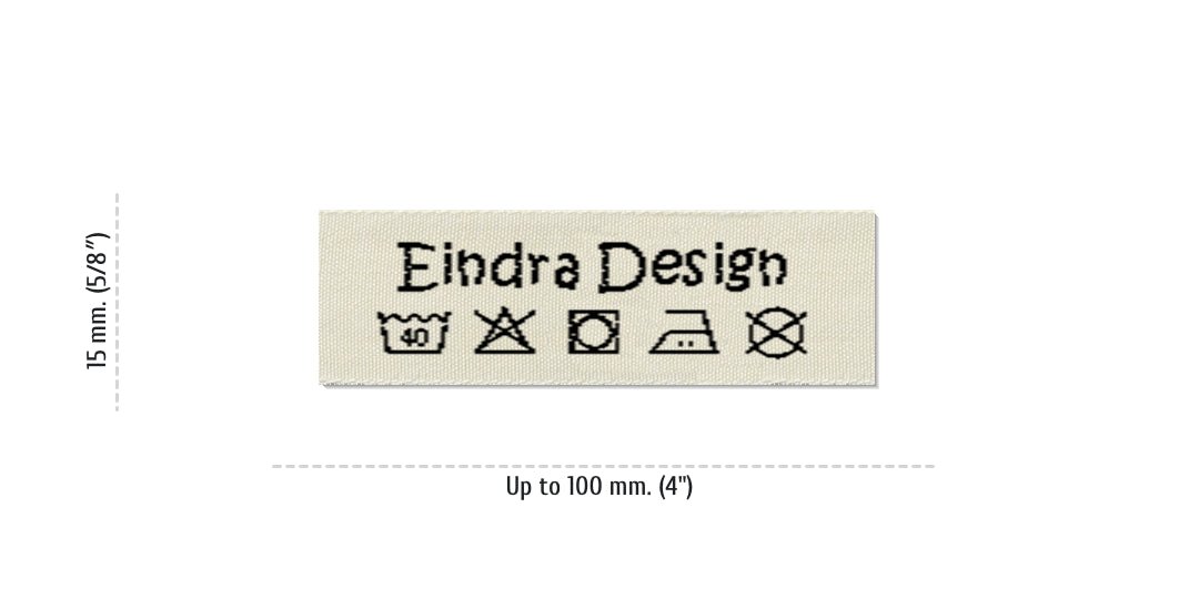 Size for Care Labels EINDRA, 15 mm. (5/8″)