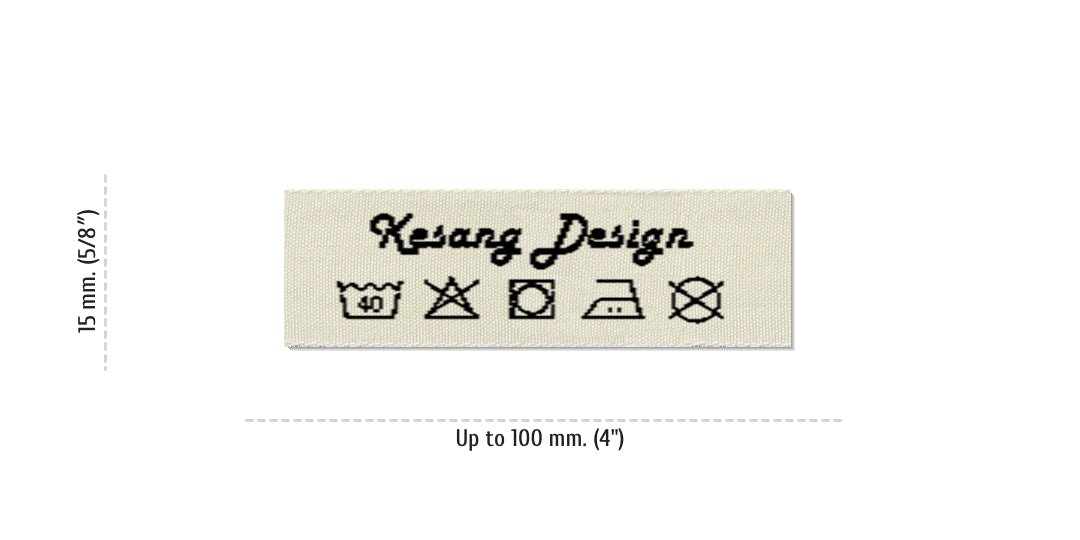 Size for Care Labels KESANG, 15 mm. (5/8″)