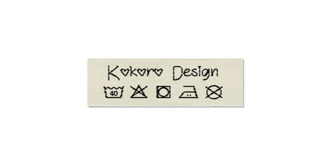 Design template for Care Labels KOKORO, 15 mm. (5/8″)