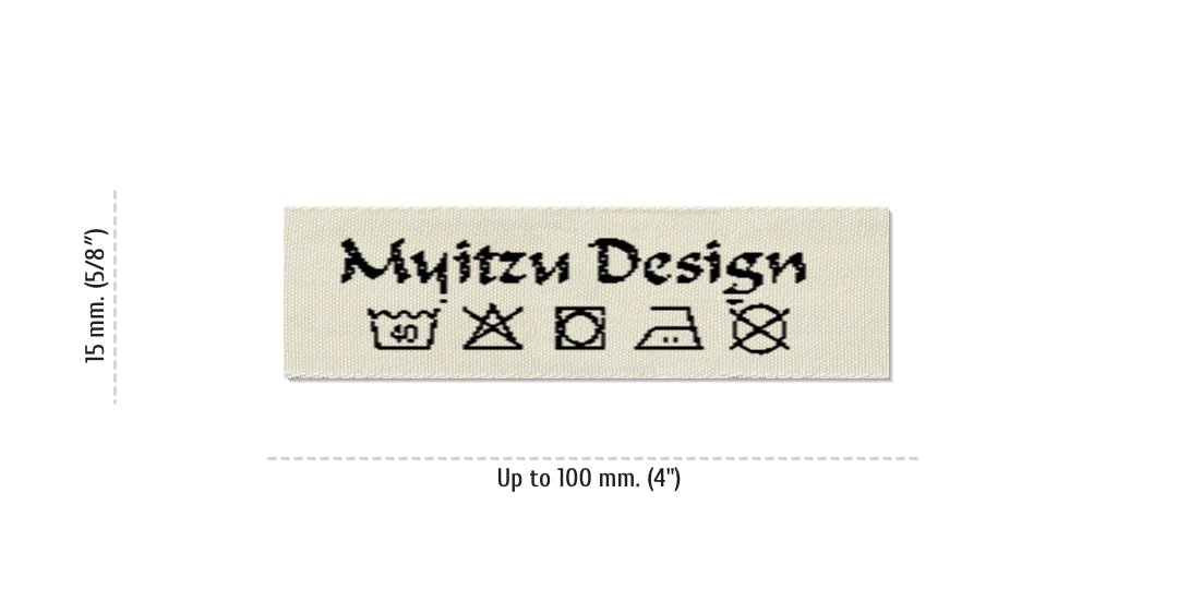 Size for Care Labels MYITZU, 15 mm. (5/8″)
