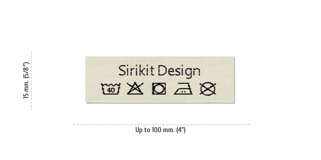 Sizes for Care Labels SIRIKIT, 15 mm. (5/8″)