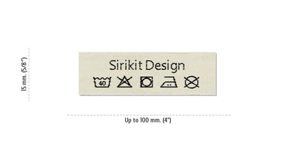 Sizes for Care Labels SIRIKIT, 15 mm. (5/8″)