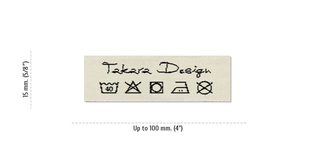 Size for Care Labels TAKARA, 15 mm. (3/8″)
