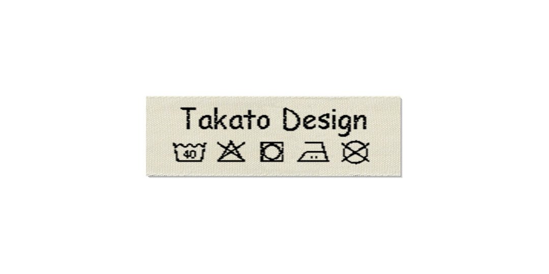 Design template for Care Labels TAKATO, 15 mm. (5/8″)