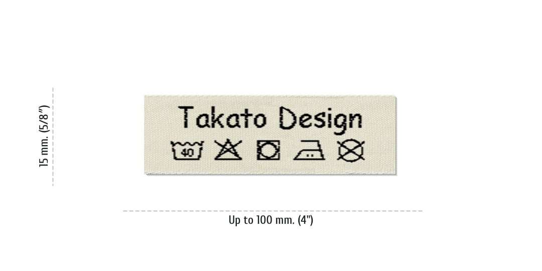 Size for Care Labels TAKATO, 15 mm. (5/8″)