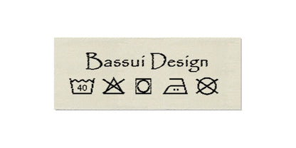 Design template for Care Labels BASSUI, 25 mm (1″)
