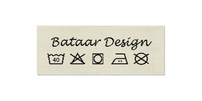 Design template for Care Labels BATAAR, 25 mm (1″)