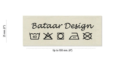 Sizes for Care Labels BATAAR, 25 mm (1″)