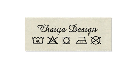 Design template for Care Labels CHAIYA, 25 mm (1″)
