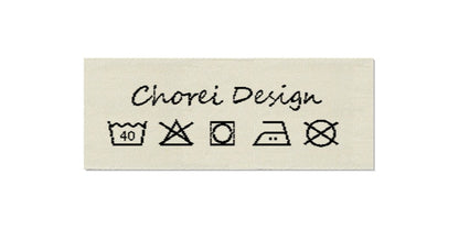Design template for Care Labels CHOREI, 25 mm (1″)