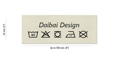 Sizes for Care Labels DAIBAI, 25 mm (1″)