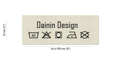 Sizes for Care Labels DAININ, 25 mm (1″)